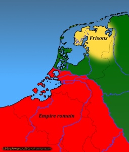 Carte Région Pays-Bas Ier siècle
